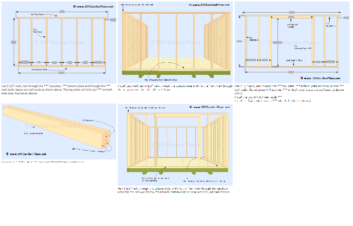 10x10 Barn / Gambrel Shed Plans for Storage / Garden + 7 Easy-To-Build