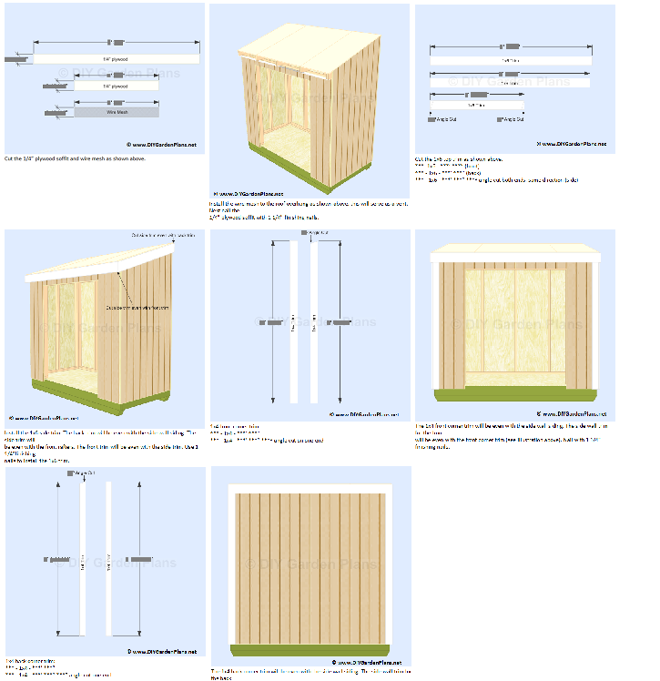 4x8 Lean To Shed Plans (009) + 4 Outdoor Projects