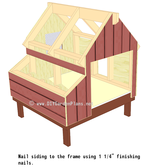 Chicken Coop Building Plans: Right / Left Siding