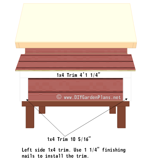 Left side corner trim for chicken coop.