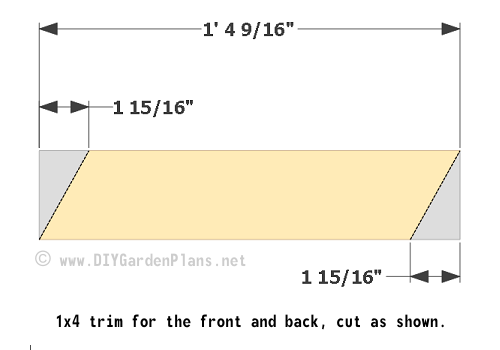 Front back 1x4 trim installation details.