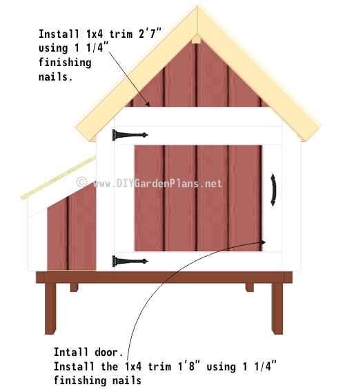 Front door installation for chicken coop.