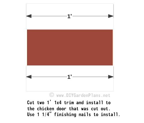 Chicken door details.