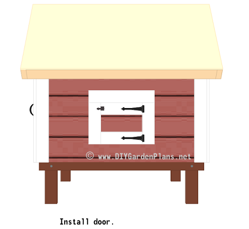 Chicken door installation details.
