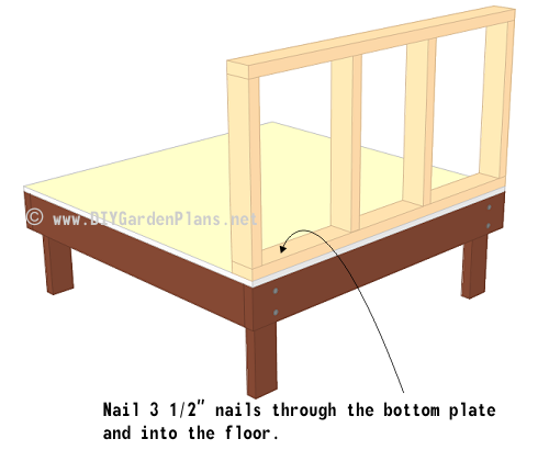 Building and installing the right wall frame.