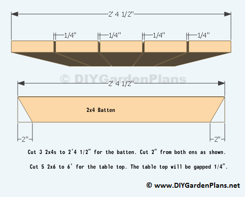 8 Foot Picnic Table Plans 2X6