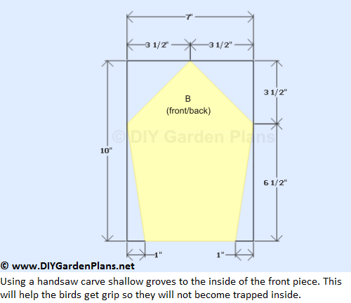 front of bird house