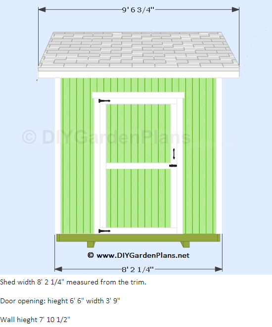 8X8 Gable Shed Plans