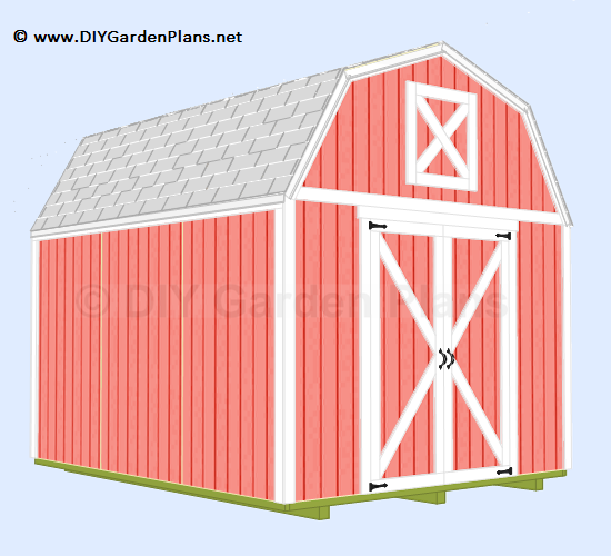 10X12 Gambrel Shed Plans with Loft