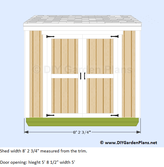 8 X 10 Lean to Free Shed Plans
