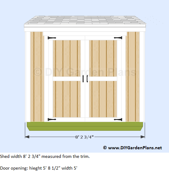 x8' Lean To Shed