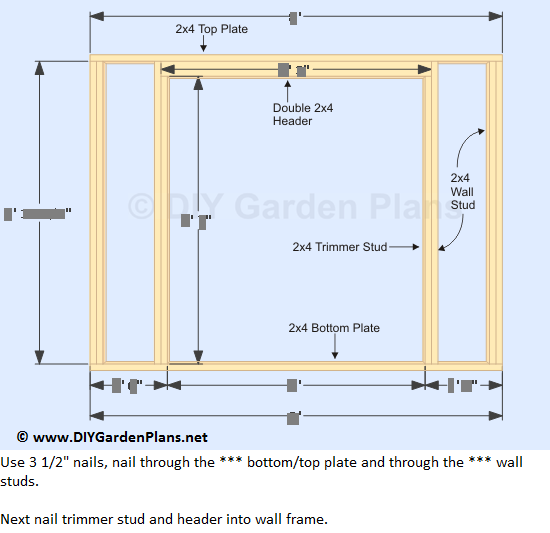 How to Build the Lean To Shed Front and Back Wall