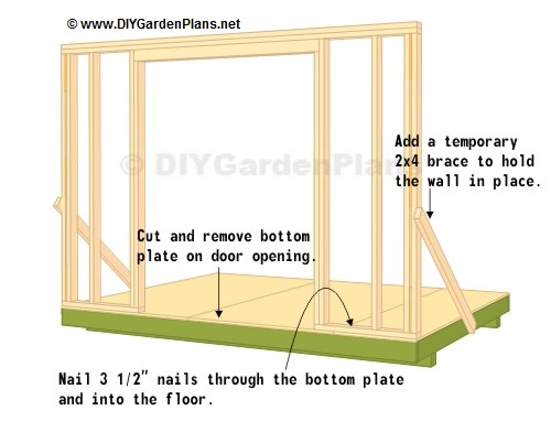 saltbox shed front frame installed