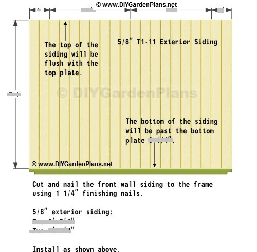 saltbox shed front wall siding installation instructions