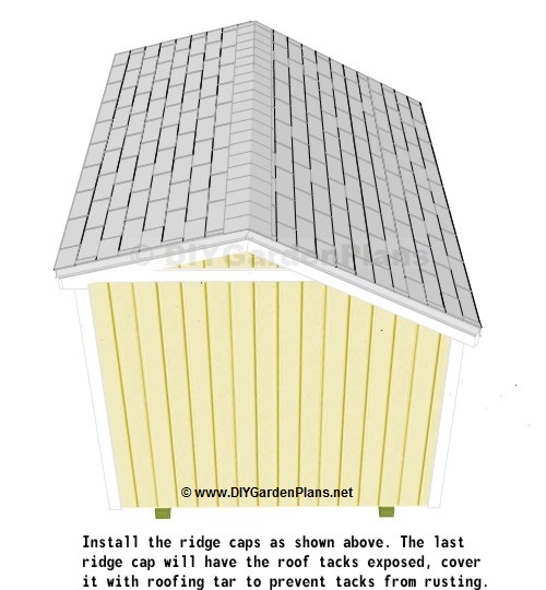 shingle ridge cap installed