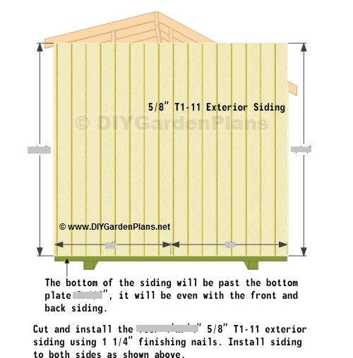 saltbox shed side wall siding installation