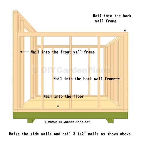 side wall frame installed