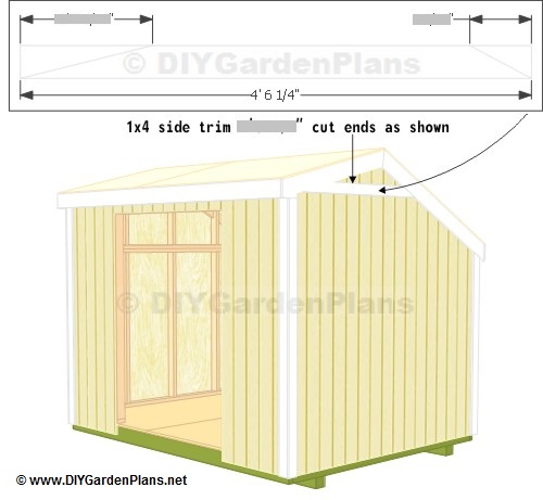 side wall trim for saltbox shed